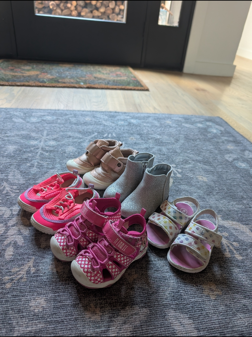 2/$10Assorted Girls Boots Sneakers Sandals Disney BearPaw Cat & Jack Sizes 5 & 6